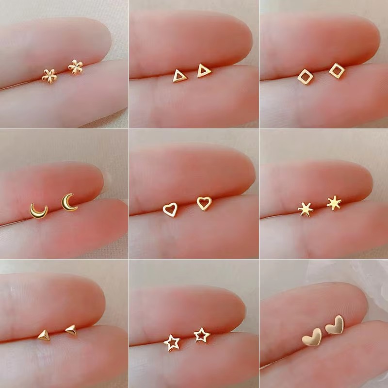925 Silver Needles Gold Color  - đánh giá và giá Body Jewelry Hypoallergenic
