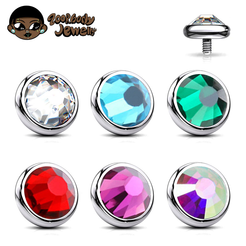 1PCS ASTM F136 Titanium Bezel  - đánh giá và giá Zoor Body Jewelry