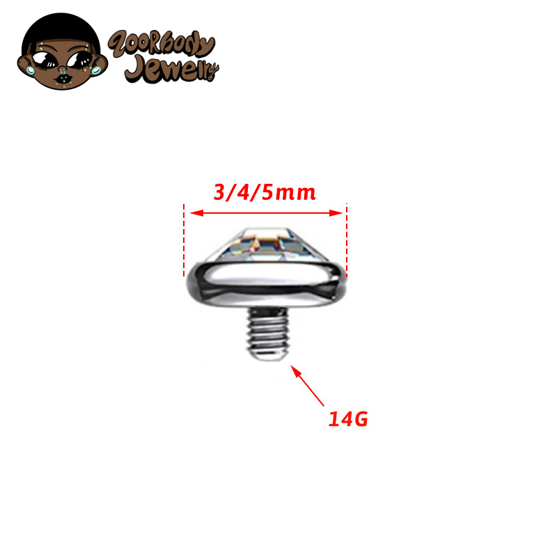 1PCS ASTM F136 Titanium Bezel  - đánh giá và giá Zoor Body Jewelry