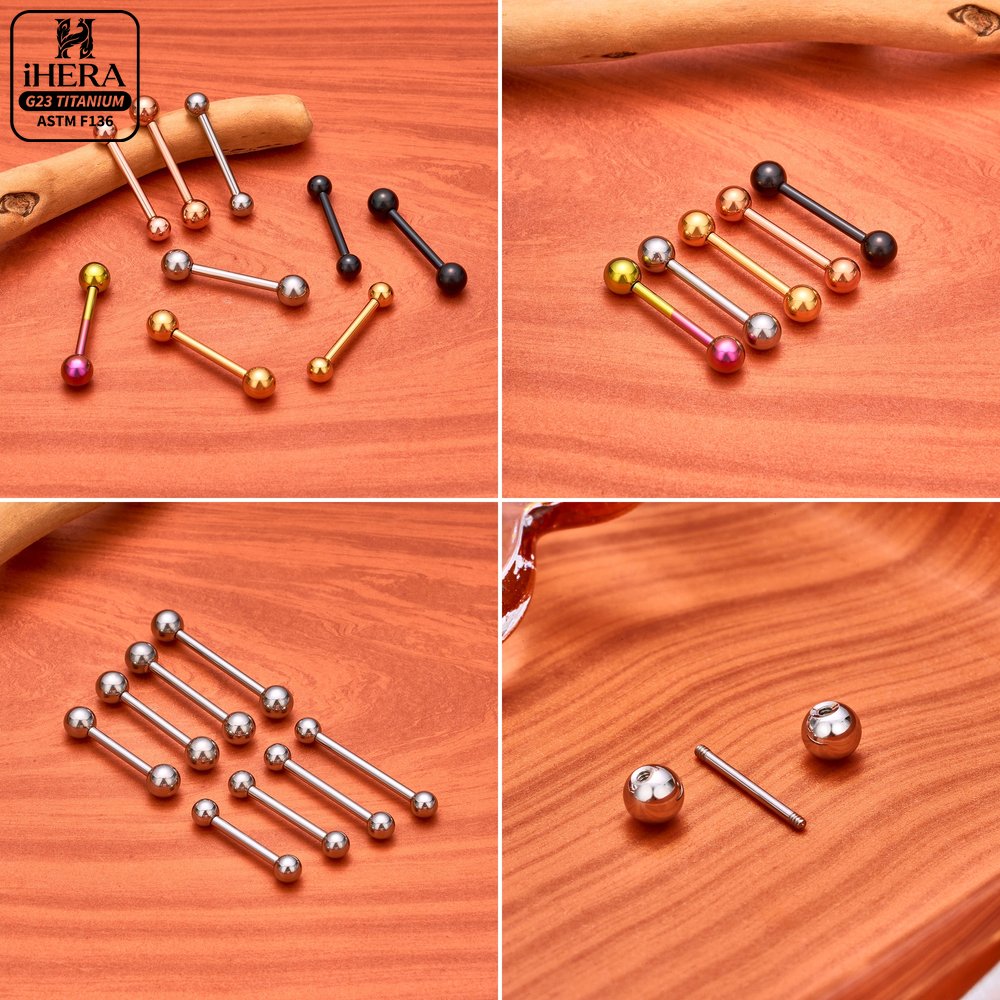 14G 16G G23 Titanium Straight  - đánh giá và giá Tongue Barbell Straight
